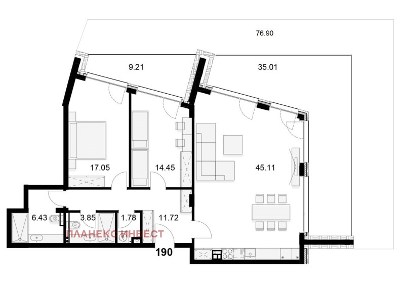 De vânzare  2 dormitoare Sofia , v.z.Malinova dolina , 183 mp | 85239777 - imagine [9]