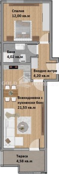 Продава  2-стаен град Пловдив , Христо Смирненски , 64 кв.м | 29022432 - изображение [2]