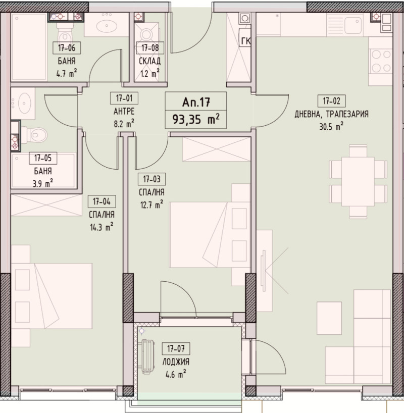 Продава 3-СТАЕН, гр. София, Малинова долина, снимка 1 - Aпартаменти - 49253063