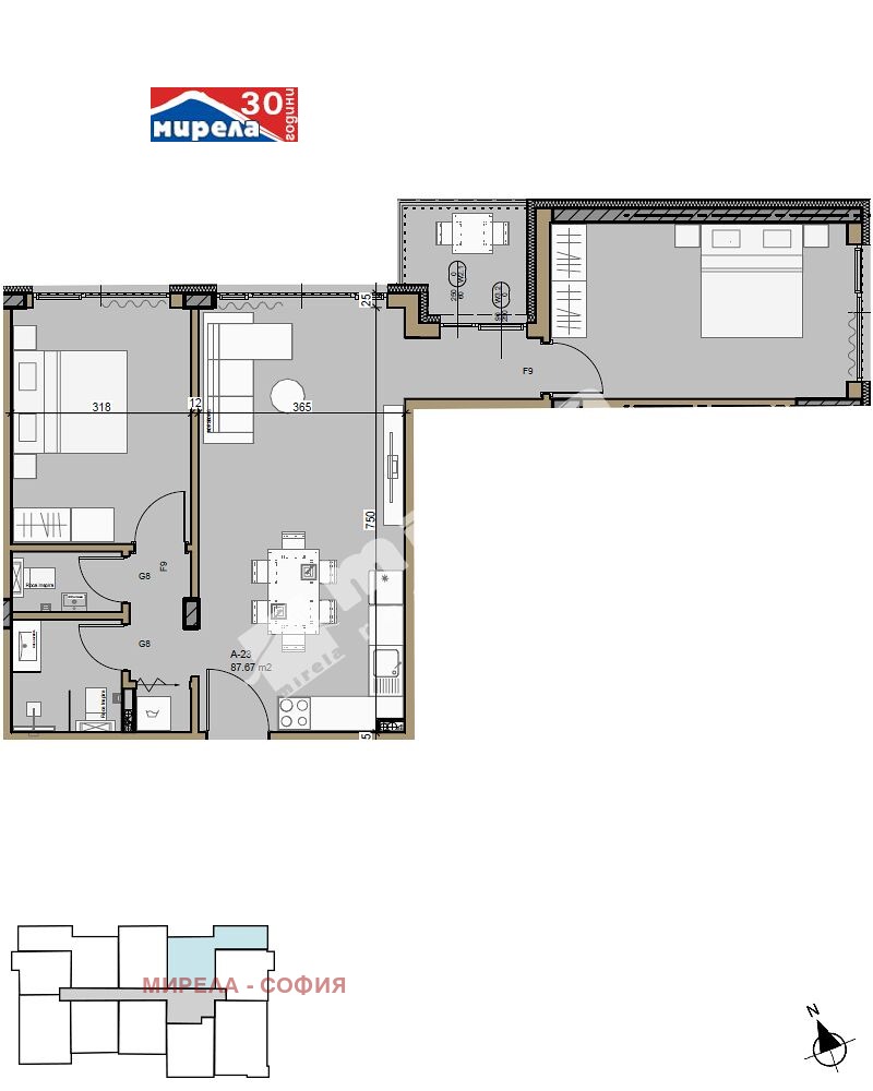 For Sale  2 bedroom Sofia , Malinova dolina , 95 sq.m | 92100344