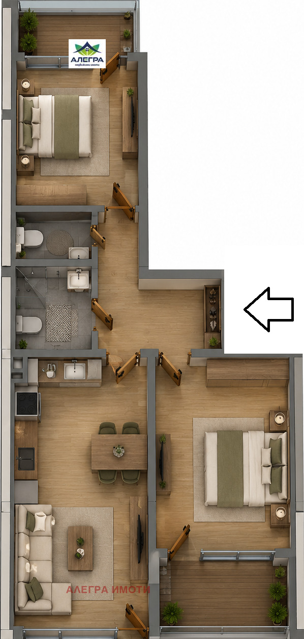 Продава 3-СТАЕН, гр. Пазарджик, Център, снимка 2 - Апартаменти - 55922684