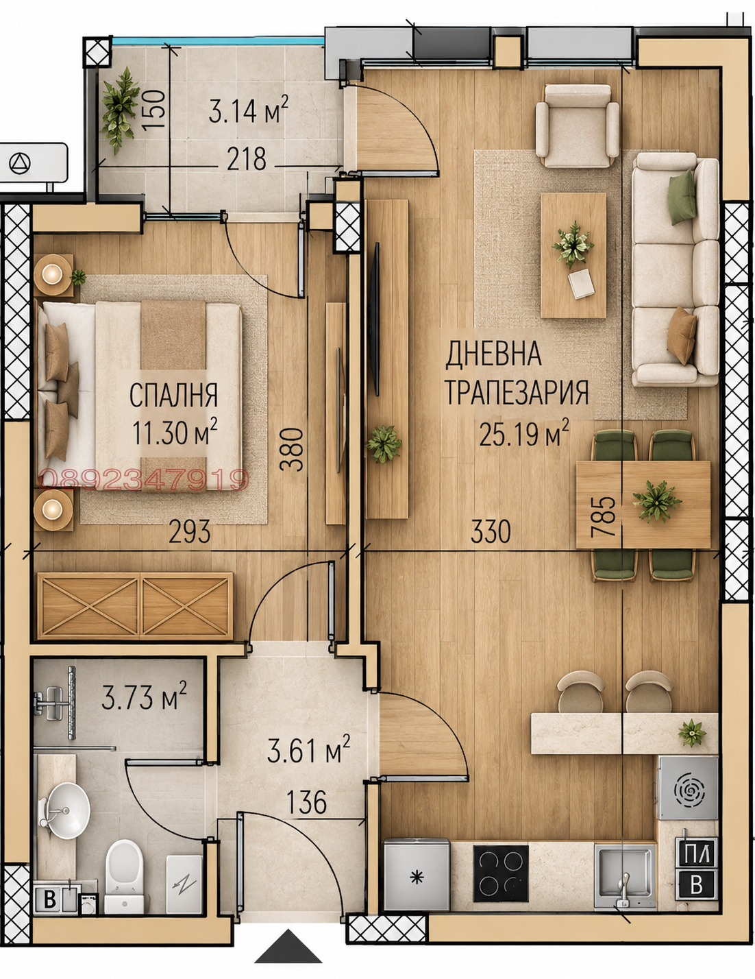 Продава 2-СТАЕН, гр. Пловдив, Остромила, снимка 2 - Апартаменти - 56518770