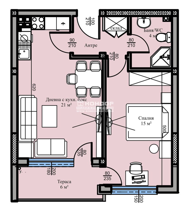 Te koop  1 slaapkamer Plovdiv , Christo Smirnenski , 68 m² | 85245692 - afbeelding [2]