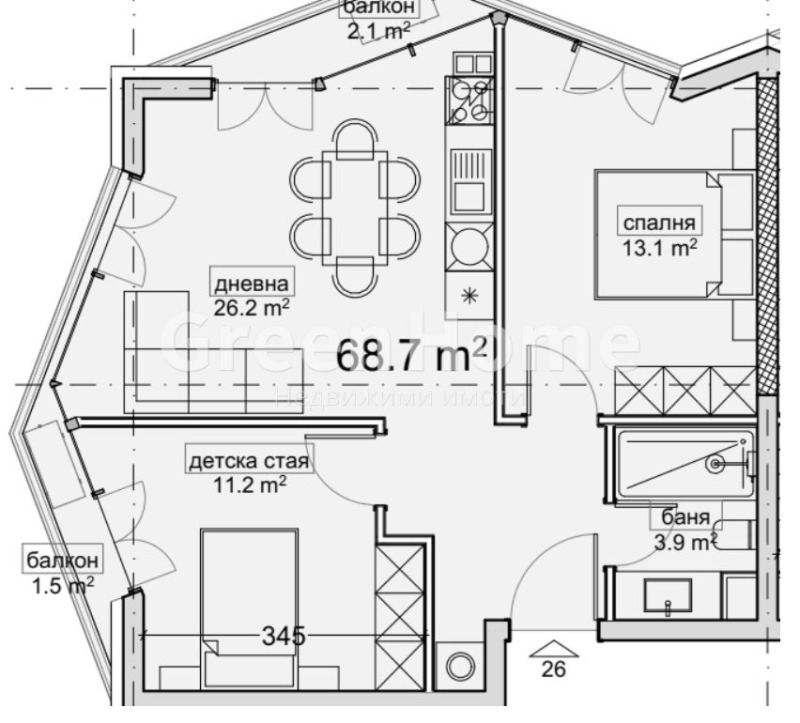 For Sale  2 bedroom Varna , Vladislav Varnenchik 1 , 81 sq.m | 17102088 - image [8]