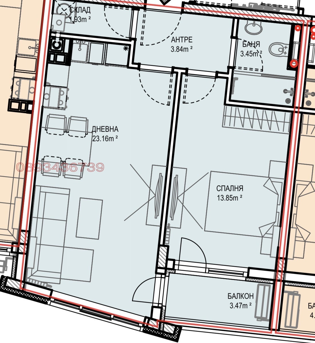 Продава 2-СТАЕН, гр. София, Манастирски ливади
