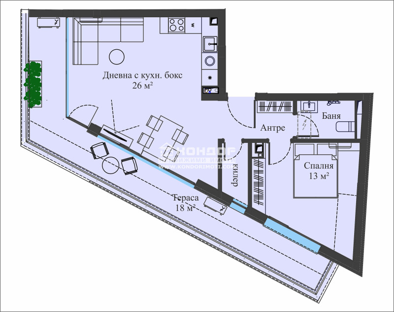 En venta  1 dormitorio Plovdiv , Jristo Smirnenski , 95 metros cuadrados | 74484642 - imagen [2]