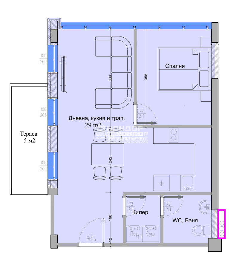 Продава  2-стаен град Пловдив , Център , 65 кв.м | 17070693 - изображение [2]