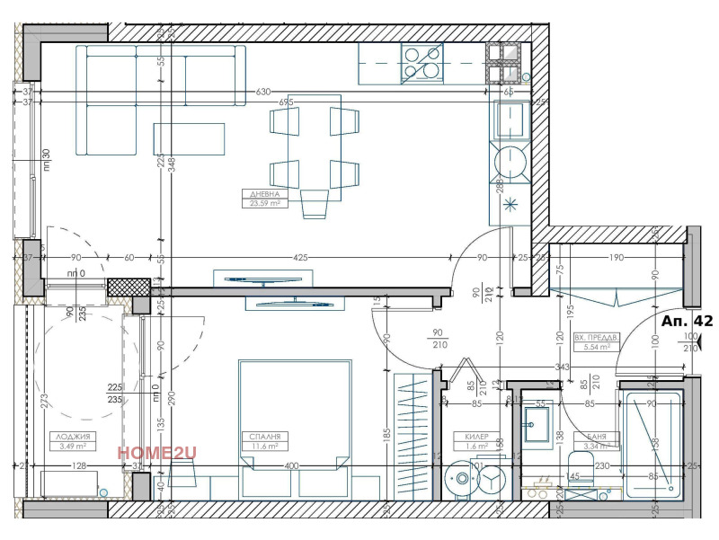 For Sale  1 bedroom Varna , Mladost 2 , 69 sq.m | 83251356 - image [3]