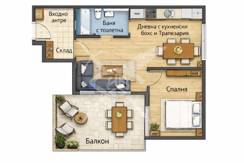 Продава 2-СТАЕН, гр. София, Обеля