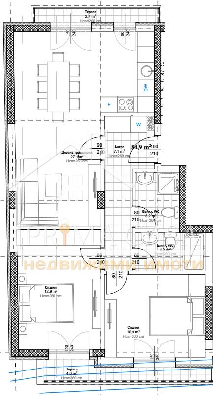 Til salgs  2 soverom Plovdiv , Kjusjuk Parisj , 103 kvm | 32408197 - bilde [2]