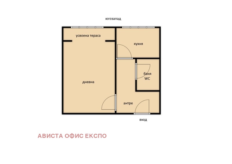 Продава 1-СТАЕН, гр. София, Разсадника, снимка 8 - Aпартаменти - 47295271