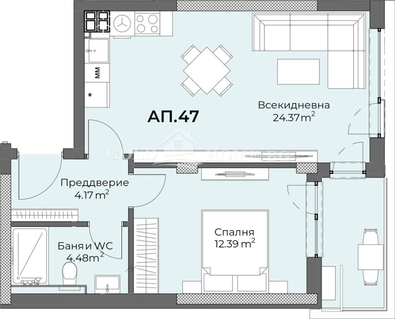 Till salu  1 sovrum Plovdiv , Hristo Smirnenski , 67 kvm | 82543173 - bild [10]