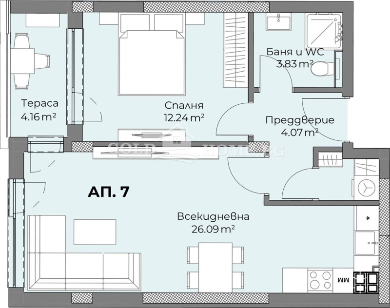 Till salu  1 sovrum Plovdiv , Hristo Smirnenski , 67 kvm | 82543173 - bild [8]