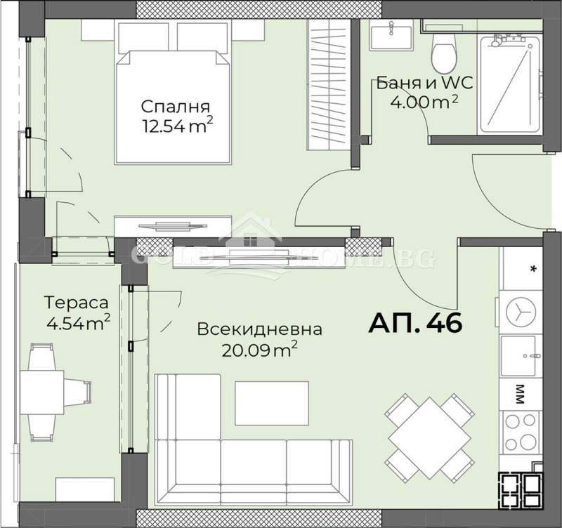 Till salu  1 sovrum Plovdiv , Hristo Smirnenski , 67 kvm | 82543173 - bild [3]