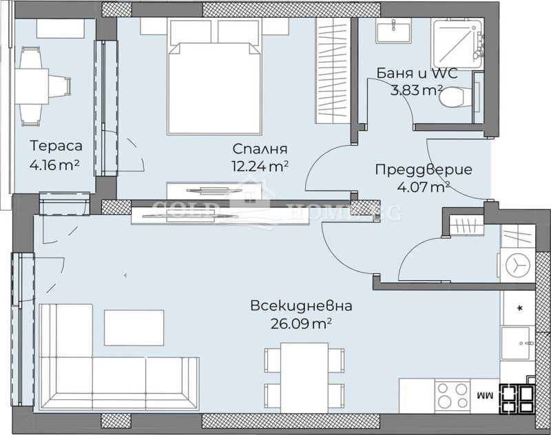 Till salu  1 sovrum Plovdiv , Hristo Smirnenski , 67 kvm | 82543173 - bild [4]