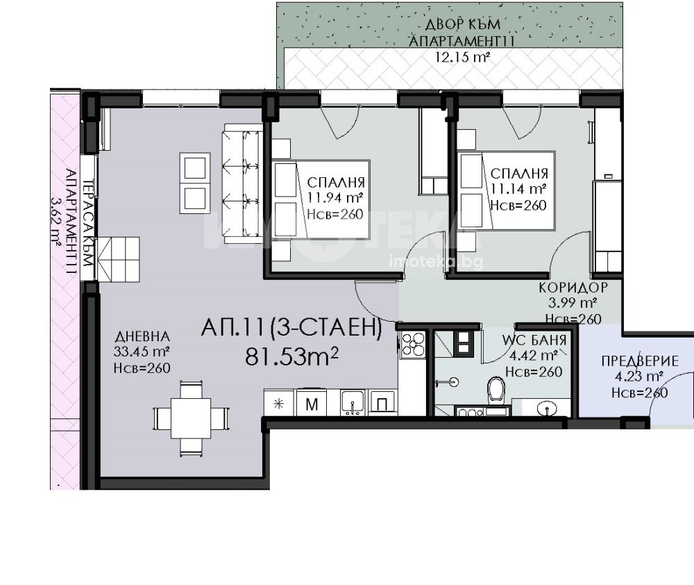 Продава 3-СТАЕН, гр. София, Овча купел, снимка 4 - Апартаменти - 54507023
