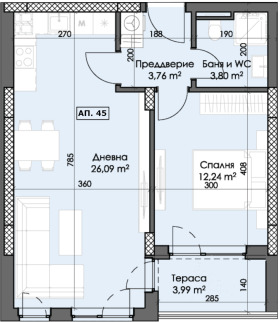 1 Schlafzimmer Trakija, Plowdiw