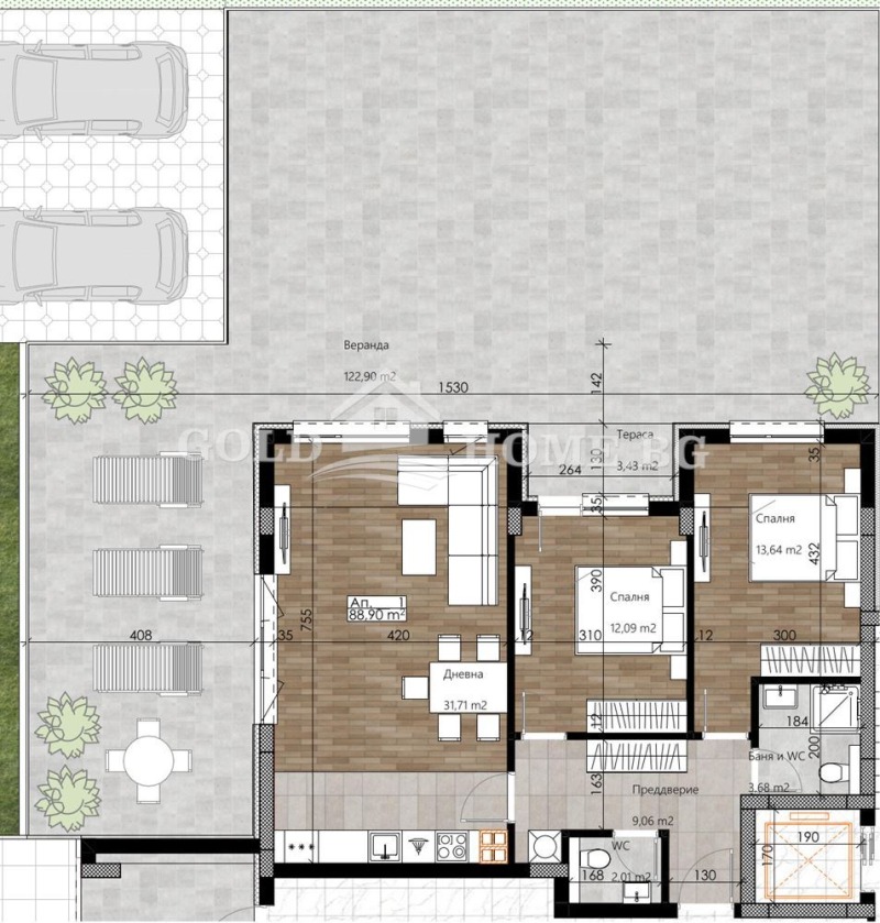Till salu  2 sovrum Plovdiv , Ostromila , 226 kvm | 44526756 - bild [2]