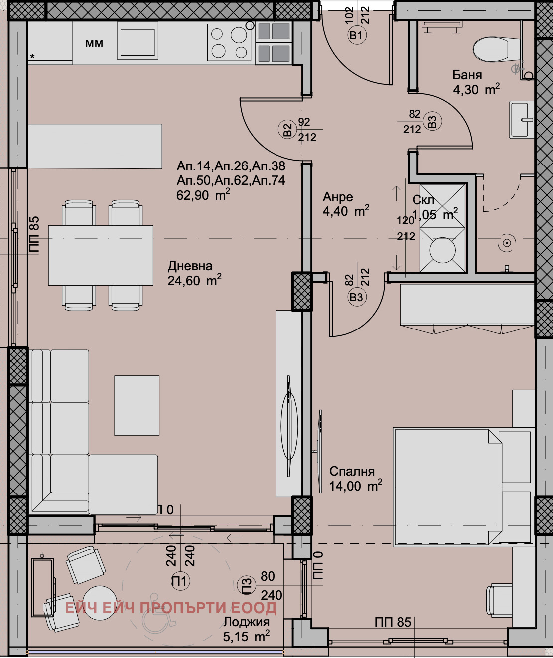 Продава 2-СТАЕН, гр. Пловдив, Христо Смирненски, снимка 2 - Апартаменти - 50747725