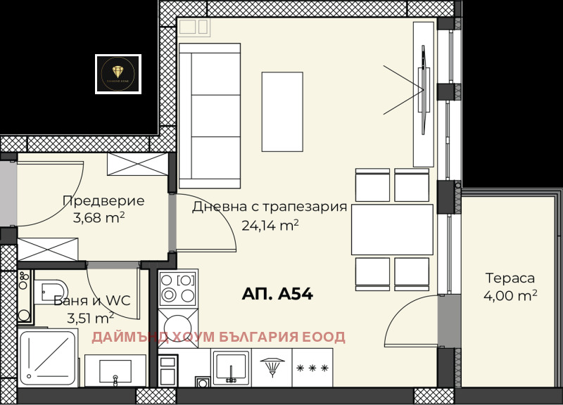 Продава 1-СТАЕН, гр. Пловдив, Пещерско шосе, снимка 2 - Aпартаменти - 48714773