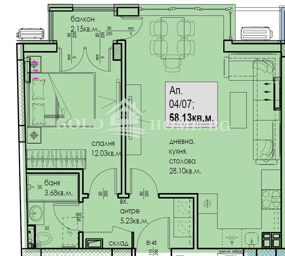 Продава 2-СТАЕН, гр. Пловдив, Кючук Париж, снимка 3 - Апартаменти - 55308208