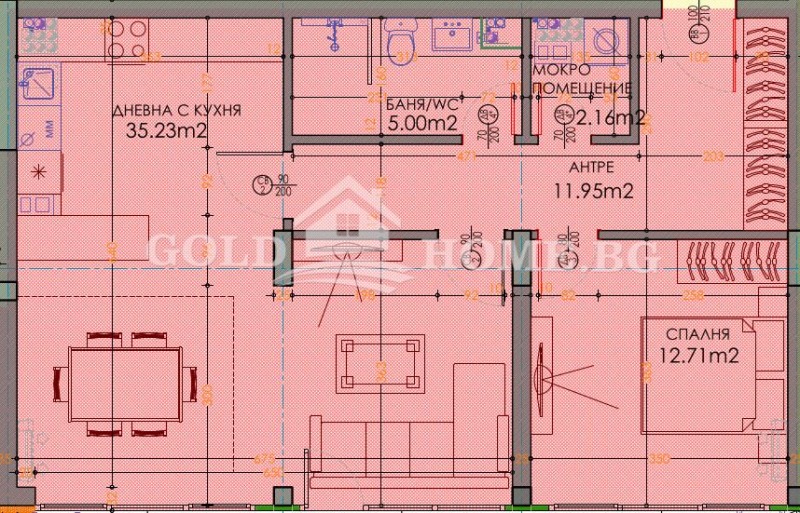 Til salgs  1 soverom Plovdiv , Trakija , 71 kvm | 98089742 - bilde [6]