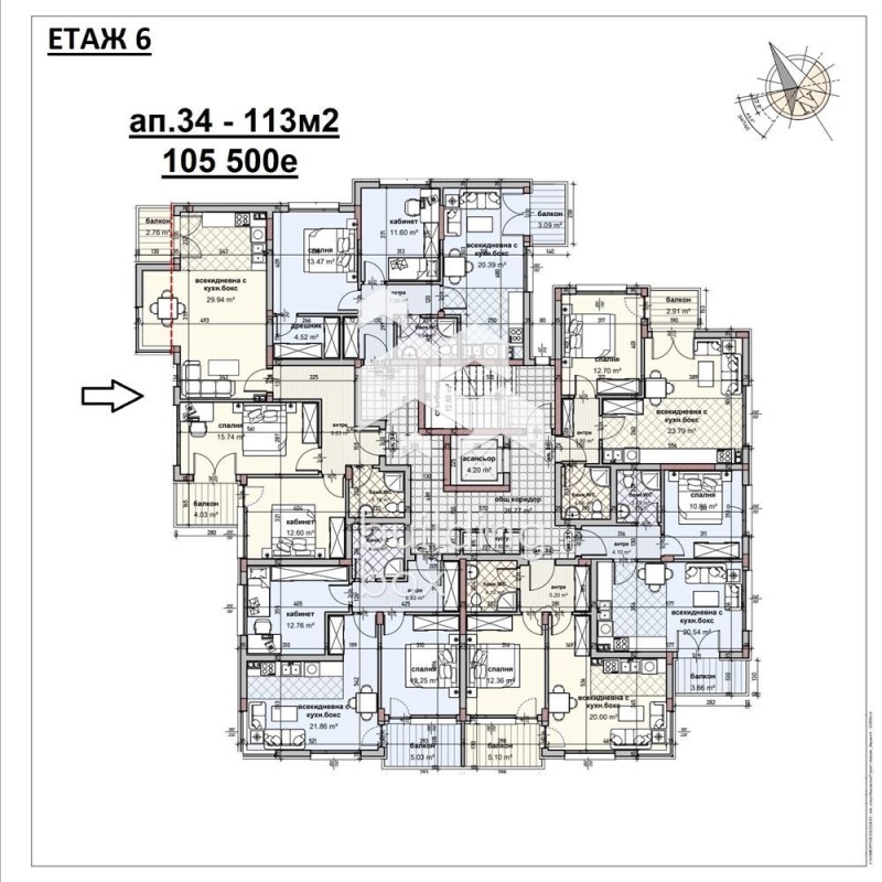 Na prodej  2 ložnice Varna , Vladislav Varnenčik 1 , 111 m2 | 17757404 - obraz [2]