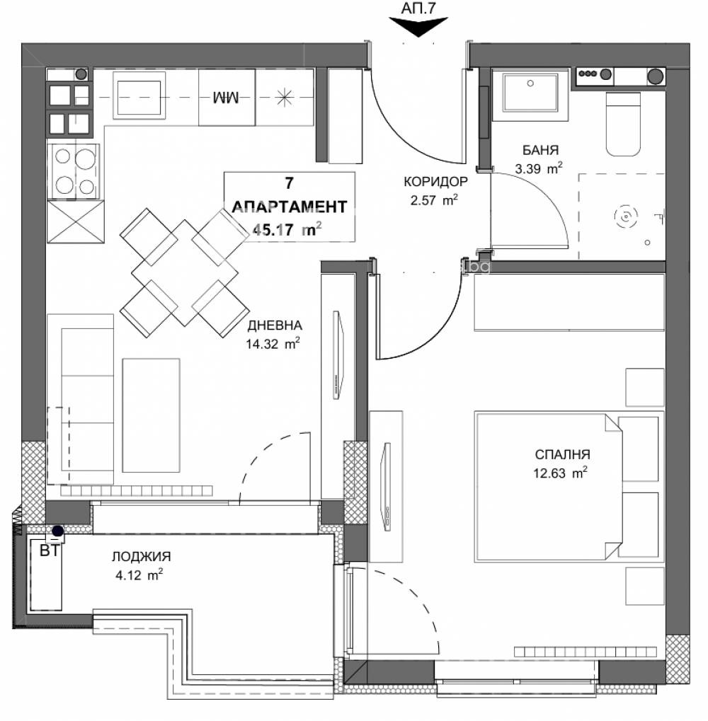 Продава 2-СТАЕН, гр. София, Обеля 2, снимка 4 - Апартаменти - 54065742