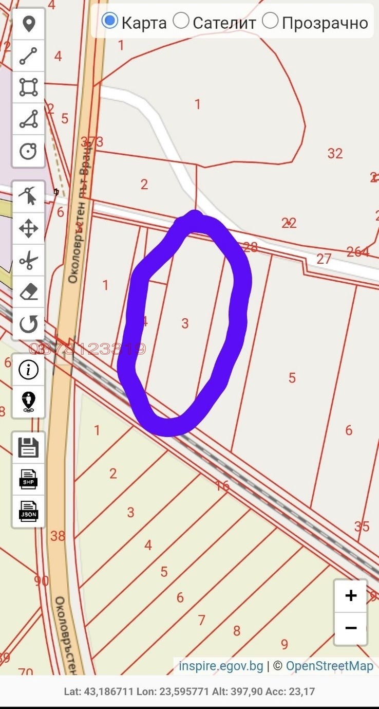 Продава ПАРЦЕЛ, гр. Враца, Промишлена зона - Изток, снимка 8 - Парцели - 53559202