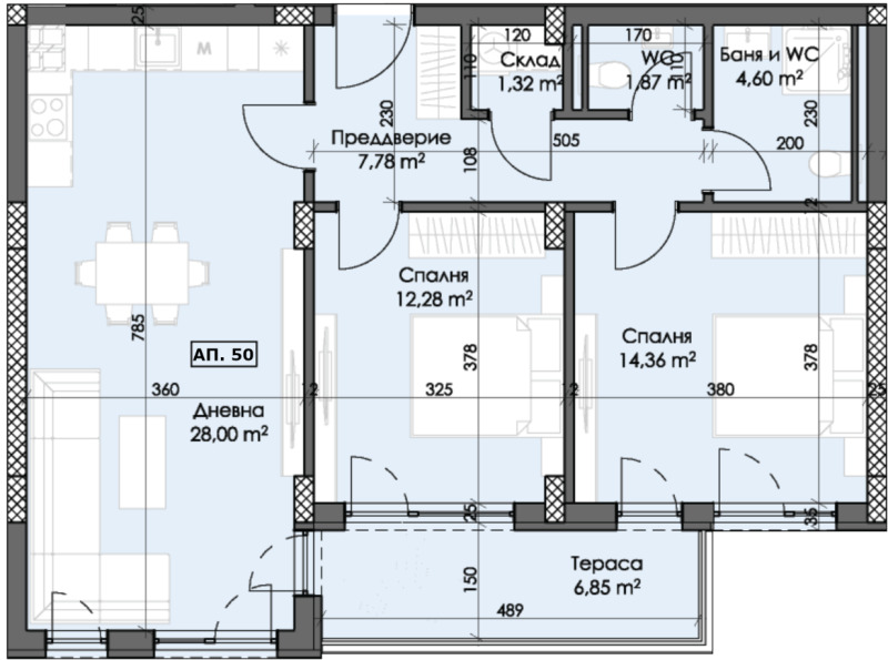 Till salu  2 sovrum Plovdiv , Trakija , 108 kvm | 72255629 - bild [3]