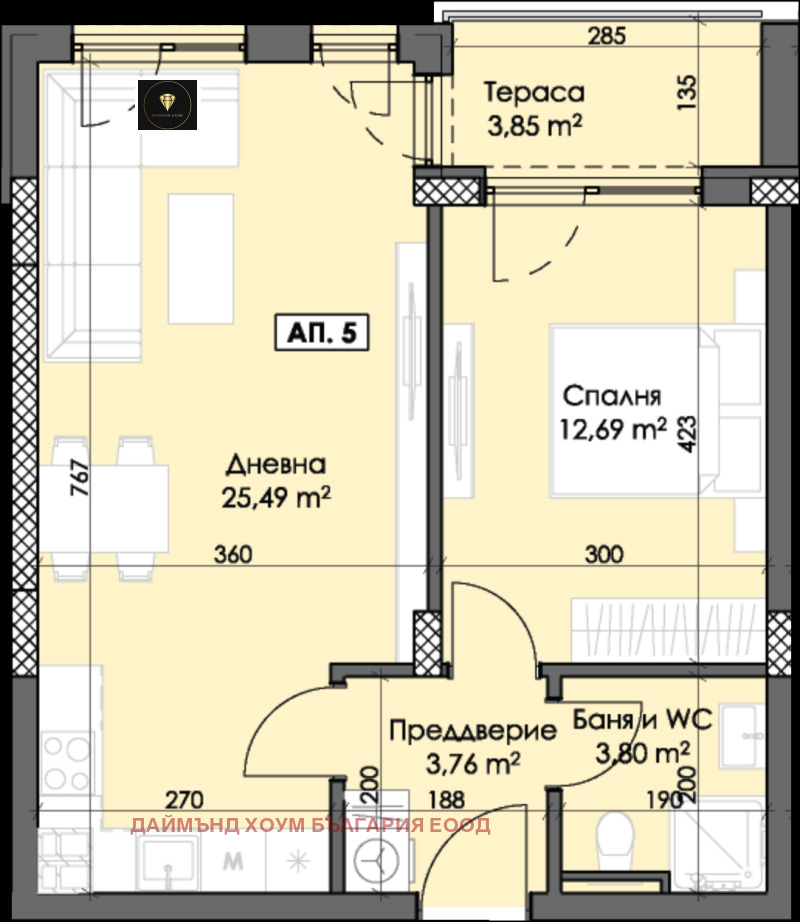 Продава  2-стаен град Пловдив , Тракия , 71 кв.м | 57775664 - изображение [2]