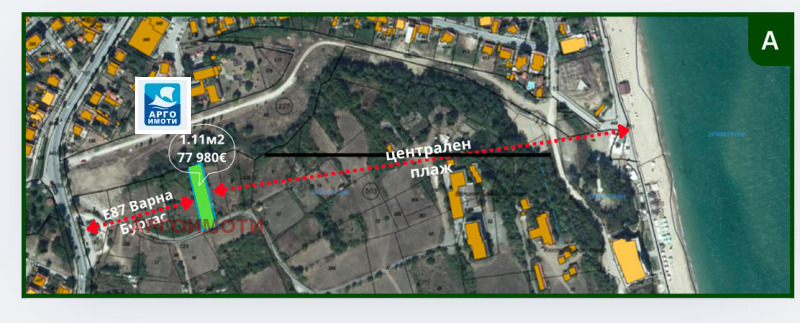 For Sale  Plot region Burgas , Obzor , 1114 sq.m | 86176998