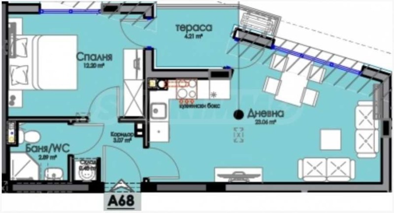 Til salgs  1 soverom Burgas , Izgrev , 62 kvm | 74276798 - bilde [2]