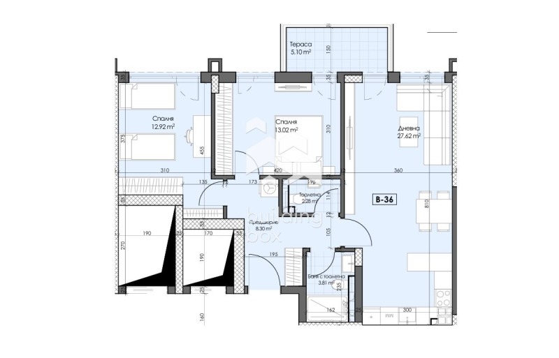 Myytävänä  2 makuuhuonetta Plovdiv , Gagarin , 105 neliömetriä | 45742847 - kuva [4]