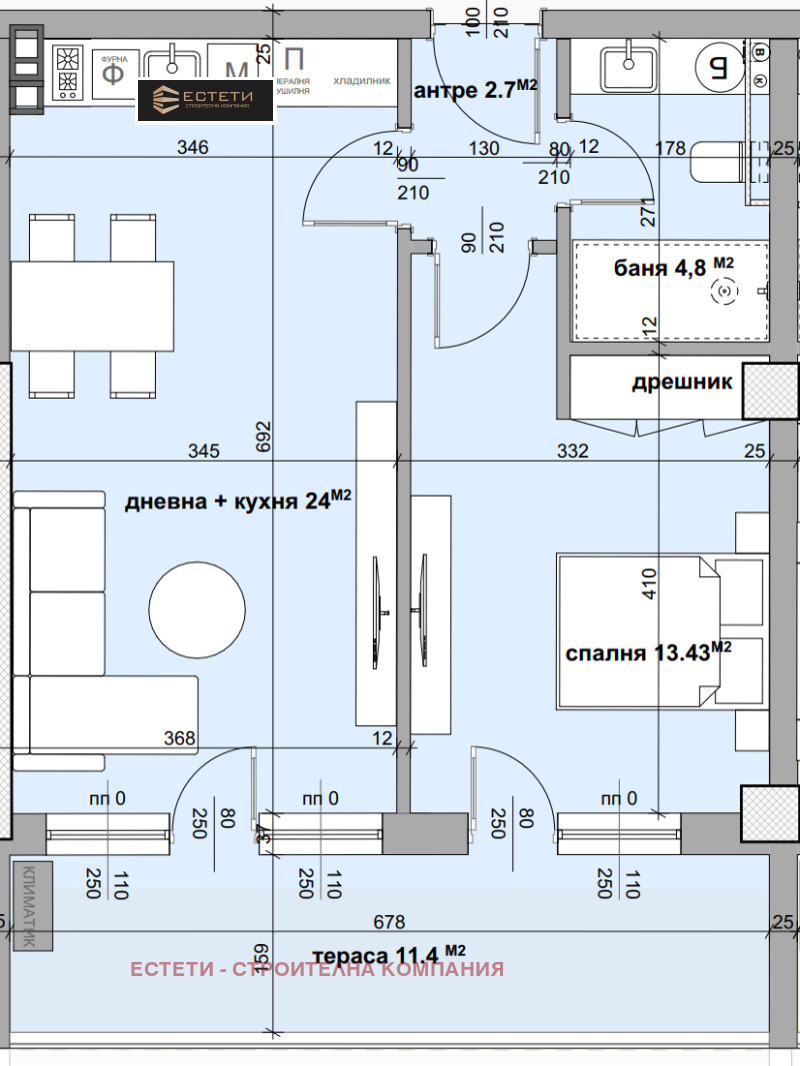 Продава 2-СТАЕН в град Стара Загора, Студентско градче - 85 кв.м / 85 900 € » 168 005.80 лв., ЕСТЕТИ - СТРОИТЕЛНА КОМПАНИЯ