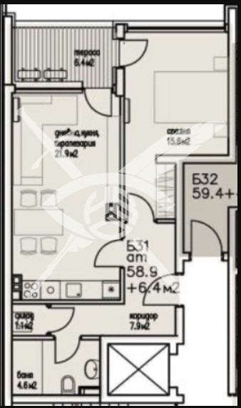 Продава  2-стаен град Бургас , Сарафово , 65 кв.м | 20695410 - изображение [2]