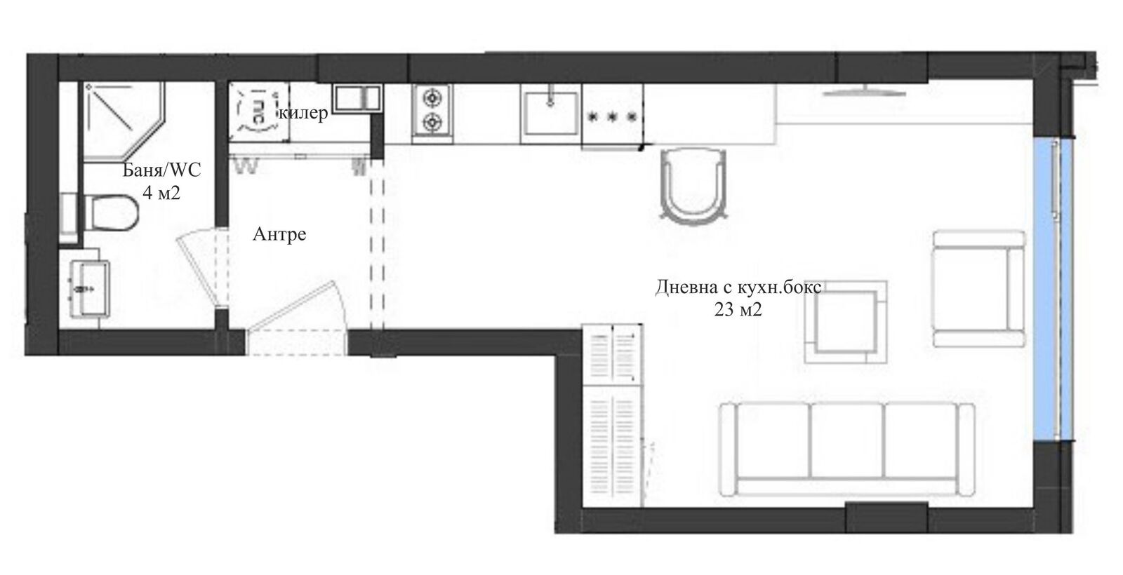 Продава 1-СТАЕН, гр. Пловдив, Кършияка, снимка 2 - Апартаменти - 47633500