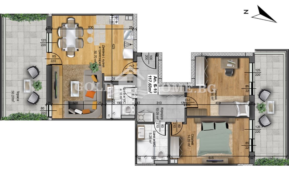 Продава 3-СТАЕН, гр. Пловдив, Отдих и култура, снимка 11 - Апартаменти - 55537709