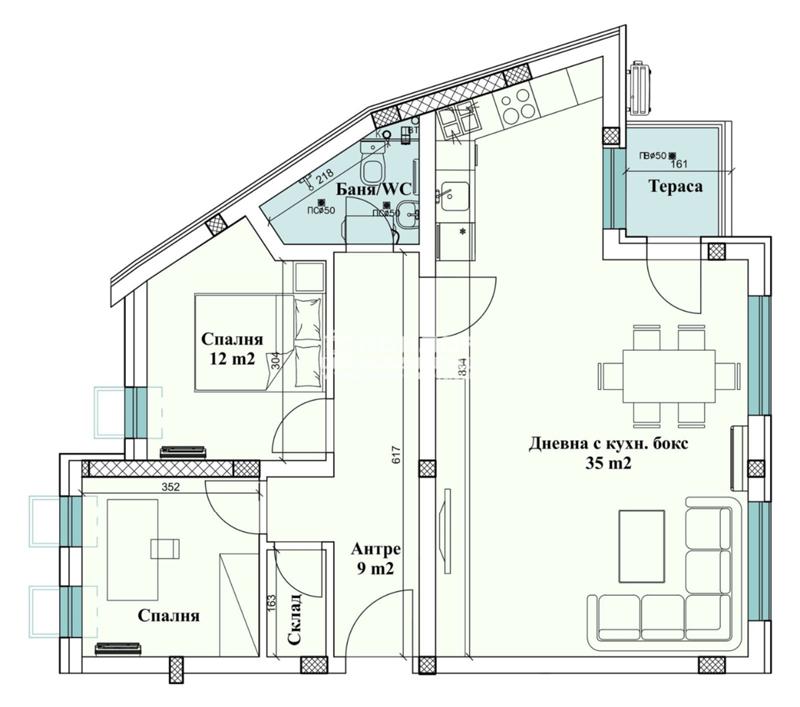 En venta  2 dormitorios Plovdiv , Tsentar , 102 metros cuadrados | 33163714 - imagen [2]