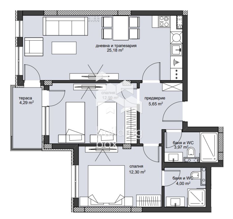 Na prodej  2 ložnice Plovdiv , Christo Smirnenski , 101 m2 | 11202121 - obraz [5]