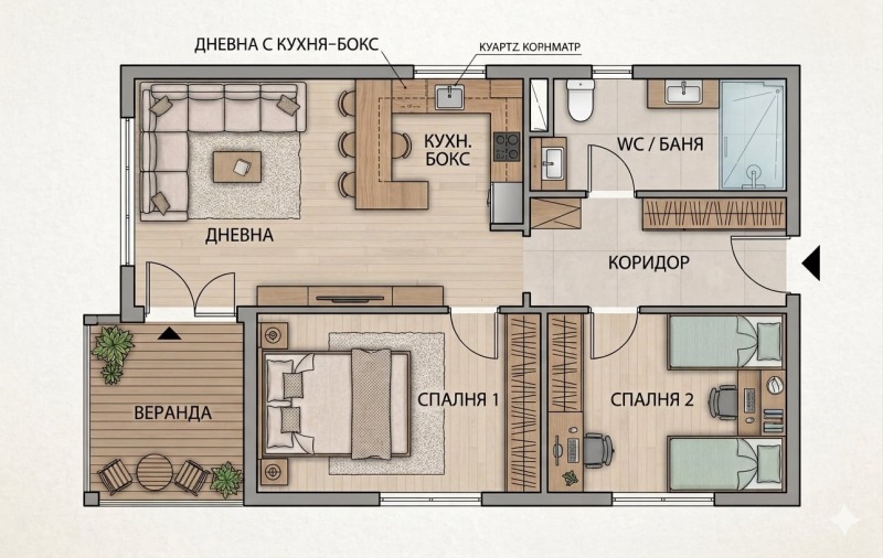 Продава КЪЩА в област Перник, с. Конска - 72 кв.м / 37 500 € » 73 343.63 лв., ИНВЕСТИМО