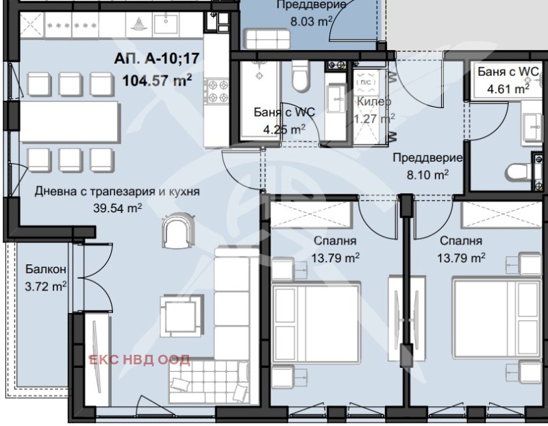 En venta  2 dormitorios Plovdiv , Jristo Smirnenski , 120 metros cuadrados | 80511522