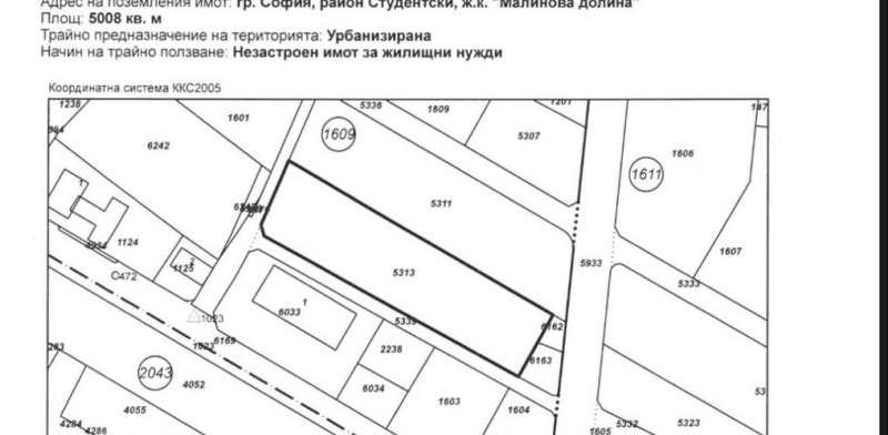 Продава ПАРЦЕЛ, гр. София, Малинова долина, снимка 1 - Парцели - 47526151