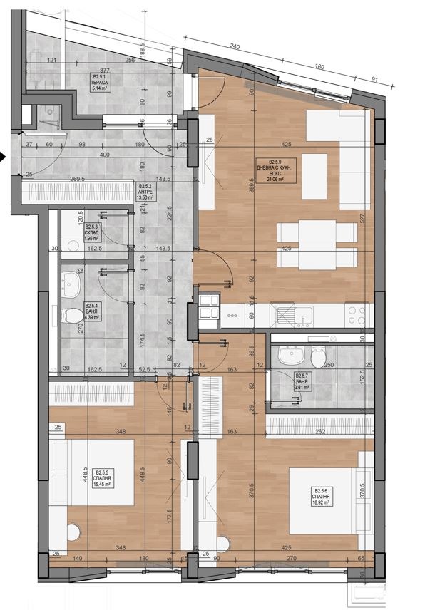 Продава 3-СТАЕН, гр. София, Кръстова вада, снимка 17 - Апартаменти - 54616334
