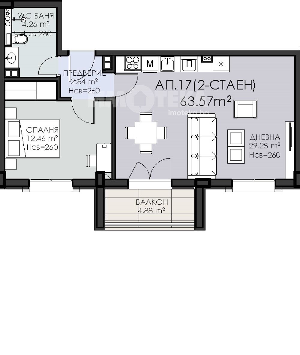 Продава 2-СТАЕН, гр. София, Овча купел, снимка 4 - Апартаменти - 54507157
