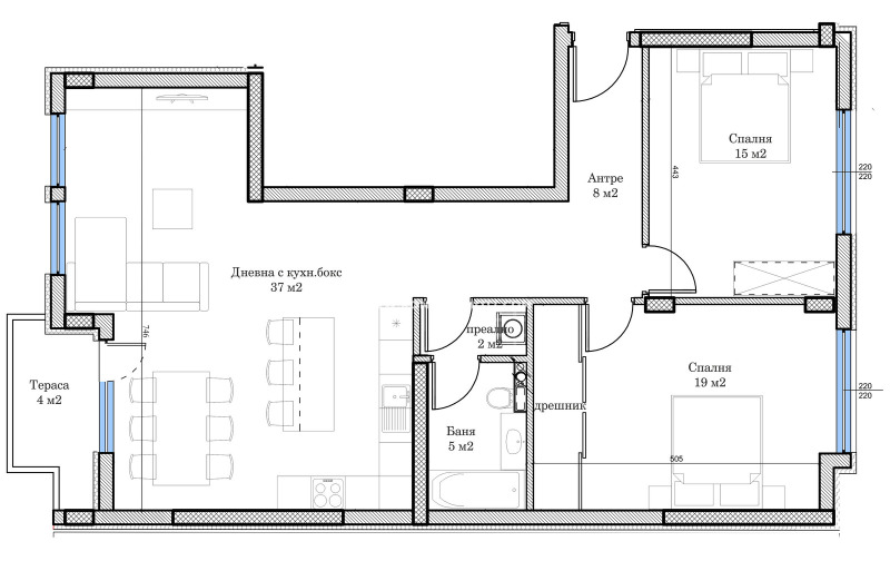 Продава 3-СТАЕН, гр. Пловдив, Въстанически, снимка 4 - Aпартаменти - 39599721