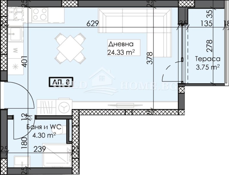 Продава  1-стаен град Пловдив , Тракия , 43 кв.м | 83082468 - изображение [2]