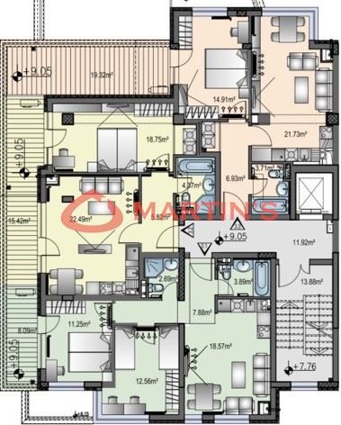 Satılık  1 yatak odası Sofia , Krastova vada , 99 metrekare | 12106992 - görüntü [16]