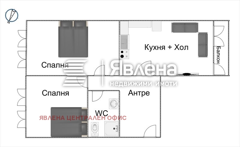 Продава 3-СТАЕН, гр. София, Сухата река, снимка 3 - Апартаменти - 53426067