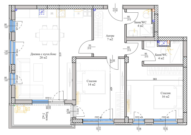 Till salu  2 sovrum Plovdiv , Belomorski , 109 kvm | 64171448 - bild [8]